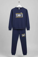 2 pcs Men's Polyester Fleece Printed Track Suit